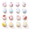2Pcs Ceramic Ink Splashing Dyeing Beads Conch Whelk Sea Snail Charm For DIY Accessories Jewelry Making