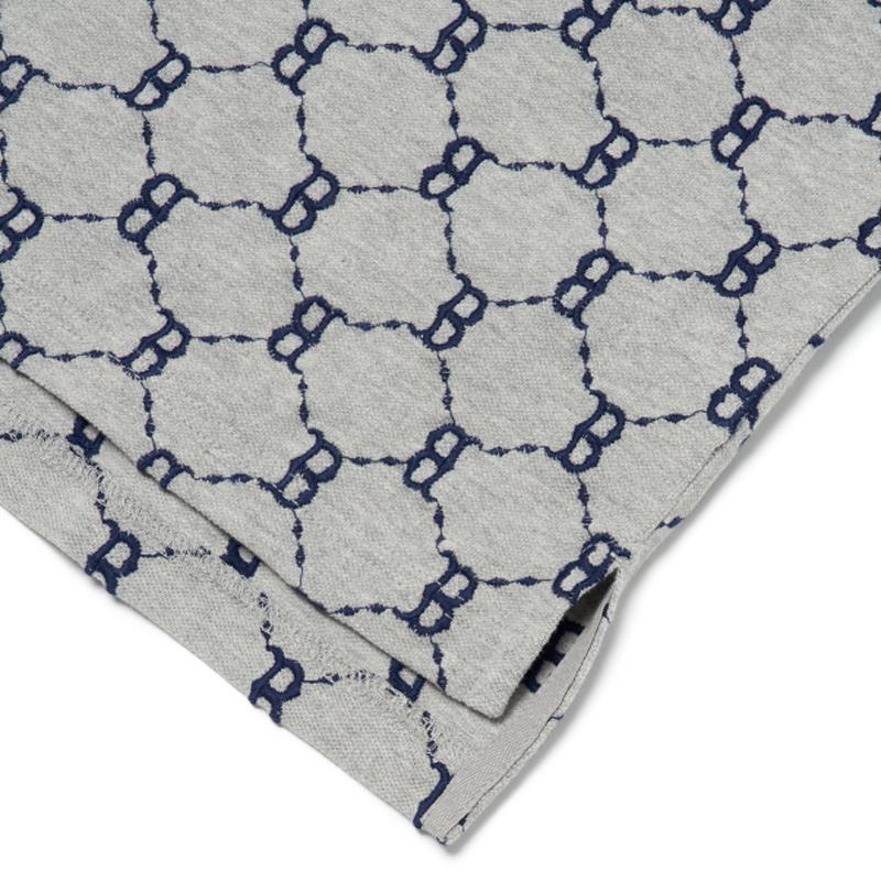 New MLB Base Logo Polo Shirts Men's Gray 3LPQM3023-43MGS