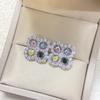 Women's Diamond-Set Four-Leaf Clover Zircon Stud Earrings – Colorful Lucky Clover Jewelry
