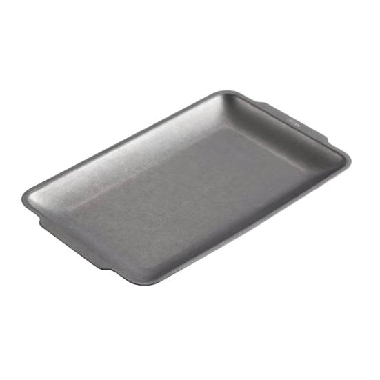 Stainless Steel Serving Plate Large Camping Rectangular Platter with Handles Countertop Decorative Tray