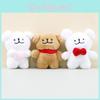 Cute Creative Line Dog Plush Keychain Soft Fluffy Toy For Girls Dreamy Gift