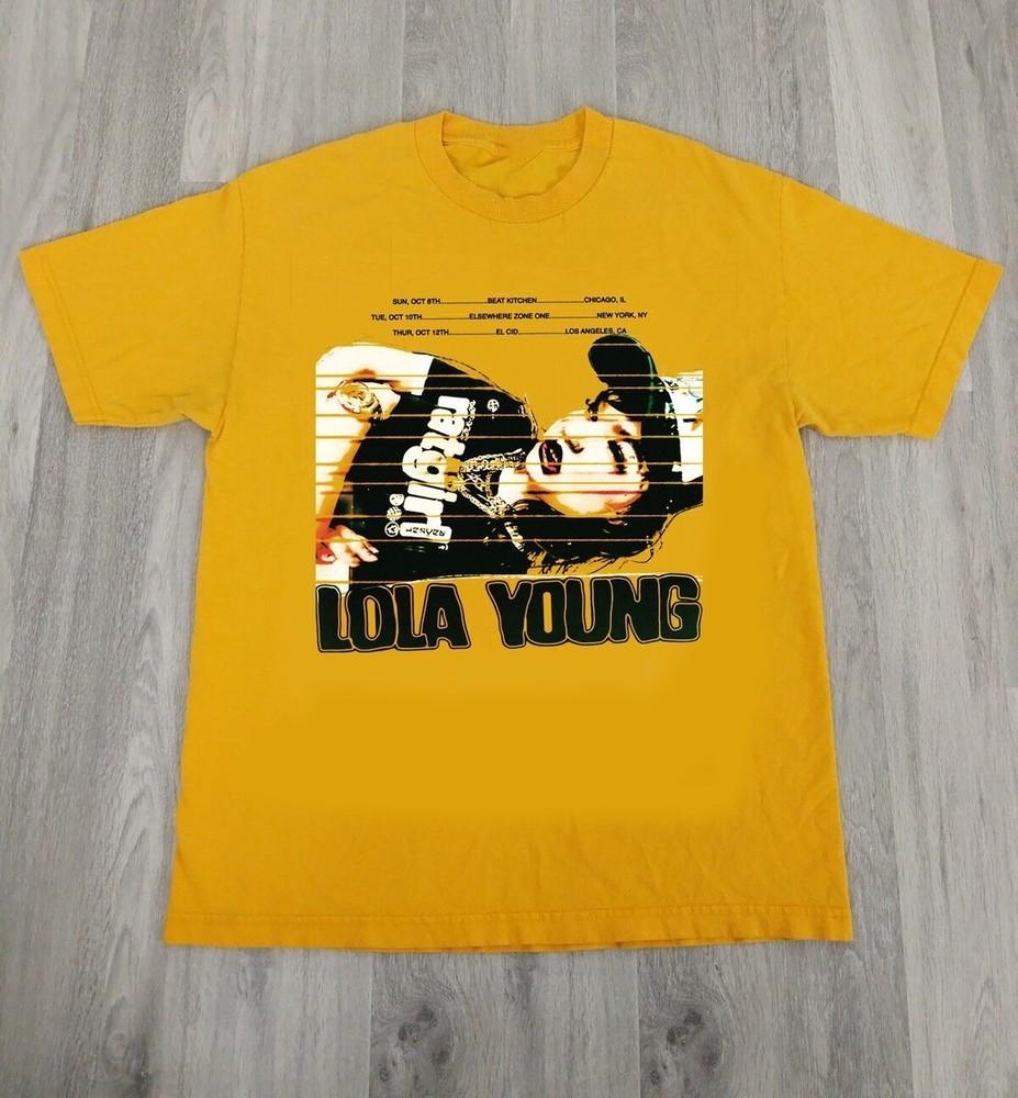 LOLA YOUNG Singer US TOUR Unisex Shirt Cotton Gift Tee Gold  22D406 Unisex T-Shirt XXXL