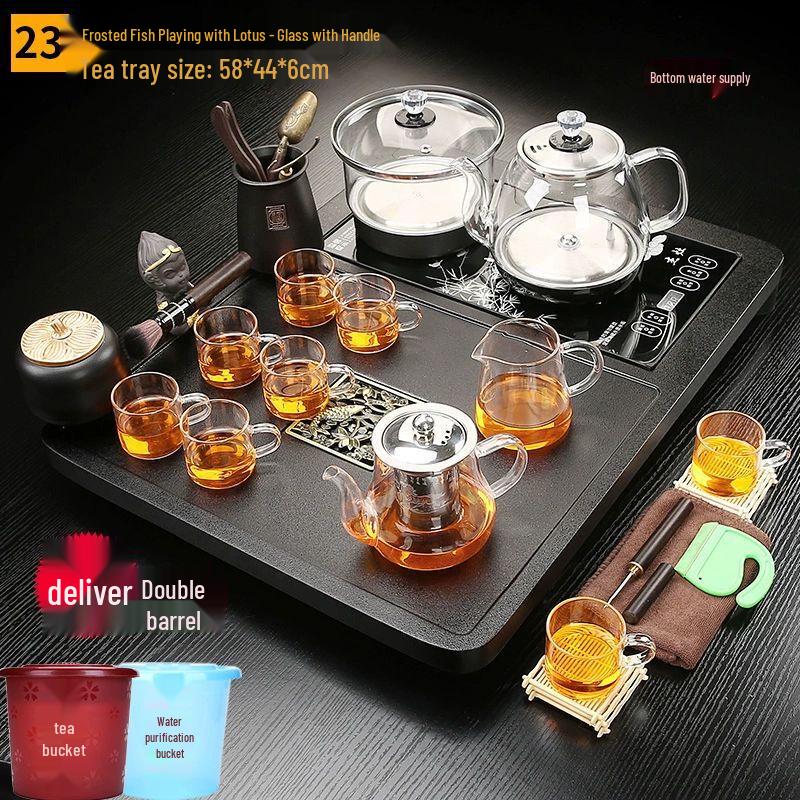 Automatic Purple Clay Gongfu Tea Set with Integrated Kettle No Size