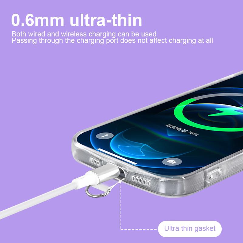 Tpu Mobile Phone Case Crossbody Lanyard High Transparent Gasket Connector Patch Anti-Lost Fixed Film