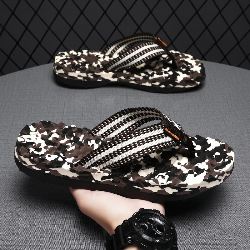 

Summer extra large size men s slippers summer flip-flops 45 outdoor personality 46 external wear massage sandals household sandals 47 47 коричневий
