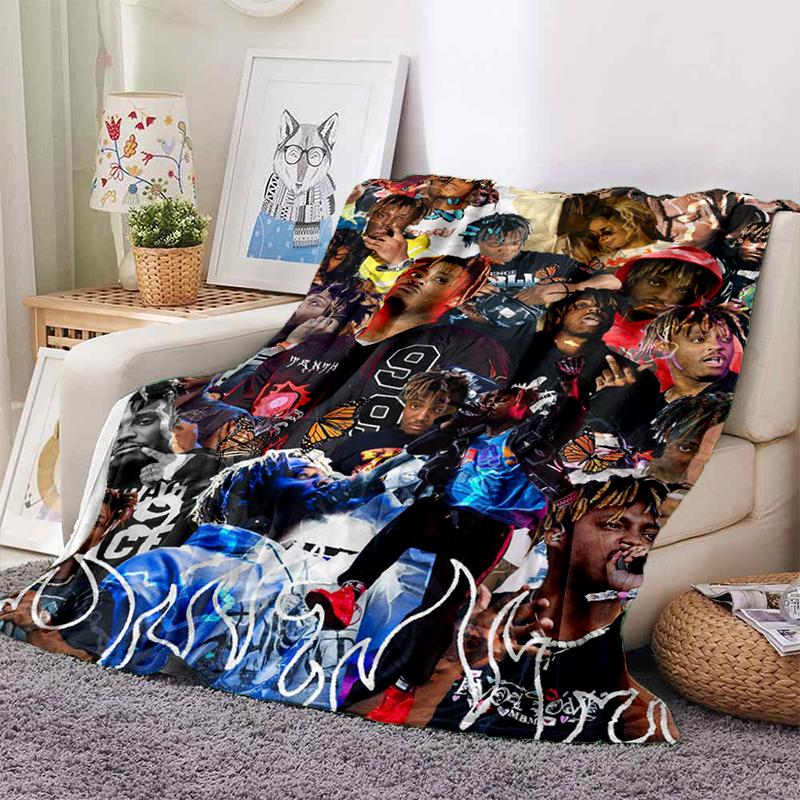 HOT Juice WRLD 999 3D Legend Rapper Star Soft Plush Blanket,Flannel Throw Blanket for Living Room Bedroom Picnic Bed Sofa Cover