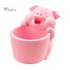 Large Capacity Pencil Holder 3D Printed Cute Piggy Storage Pot, Cartoon Pig Shaped Pen Holder, Makeup Brush Cup for Vanity Organizer, Multifunctional