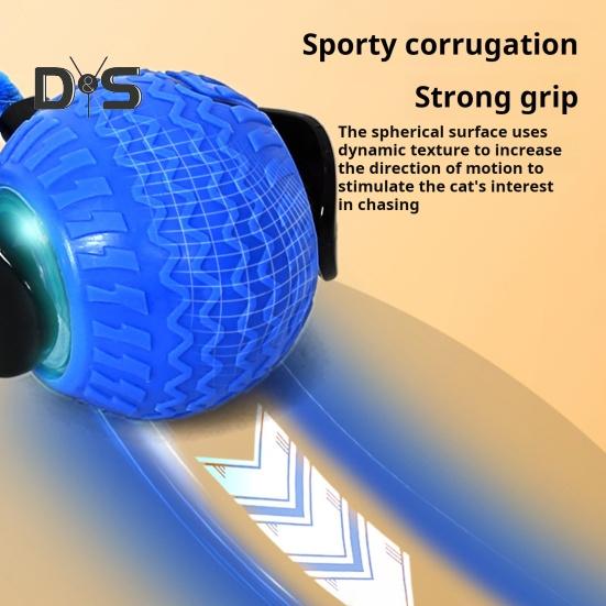 Interactive Cat Rolling Ball Toy Touch Motion Activated Smart Ball with 3 Modes USB Rechargeable Automatic Moving Ball Toy for Indoor Outdoor Cats