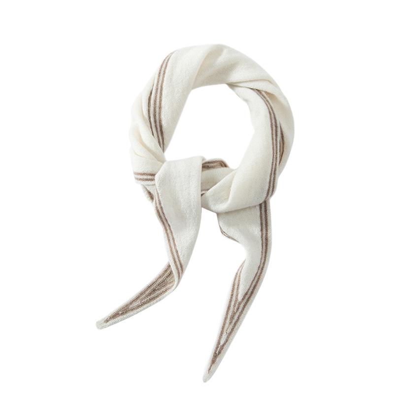 

Cozy Cashmere Triangle Scarf and Shawl - Cold-Weather Neck Protector & Wrap 35x130cm белый