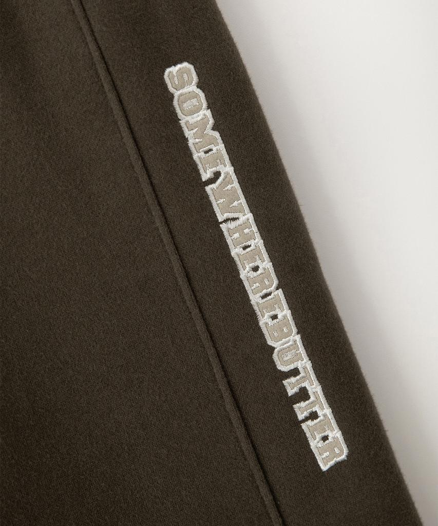 Sseomweeobeoteo Square Logo String Sweatpants - Brown