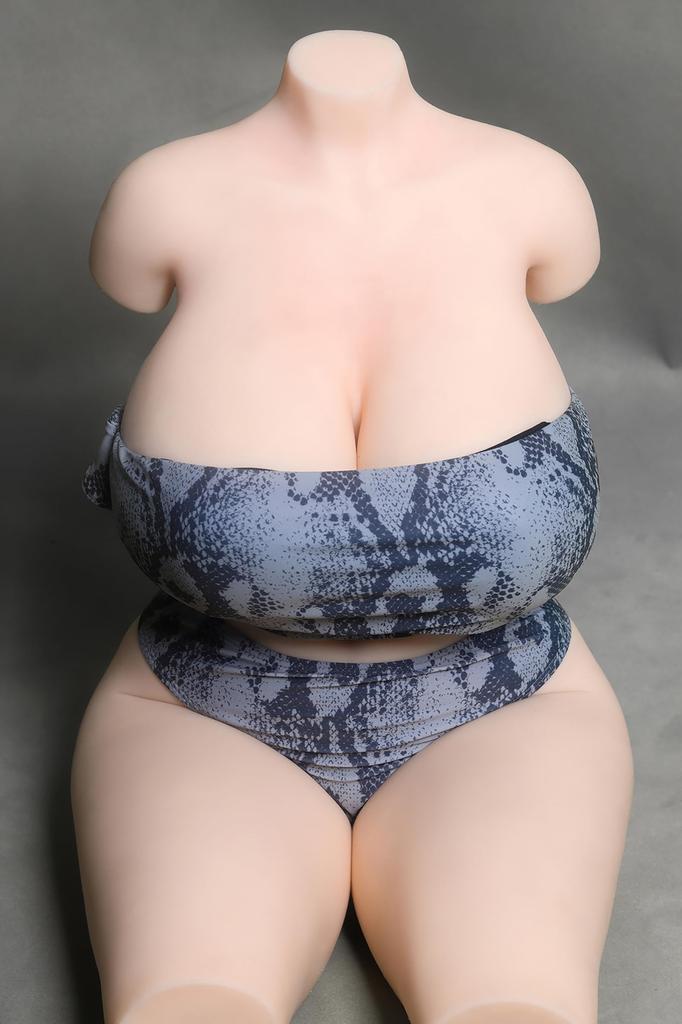 HANIDOLL Real Doll Love Doll Half Body Životní velikost Velká masturbátor Velká prsa Želé hrudník TPE kovová kostra 2 otvory Opakované použití 18 kg M98