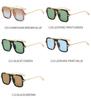 New Trendy Large Square Sunglasses for Women & Men - Fashionable, Versatile, High-End Feel, Sun Protection, Perfect for Cycling