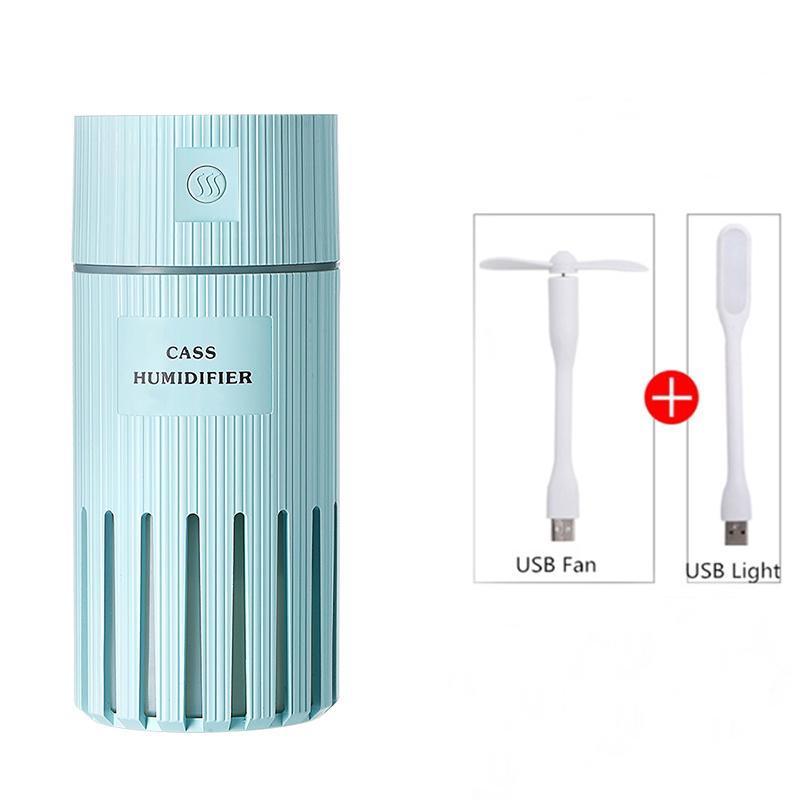 USB zvlhčovač vzduchu čistička vzduchu se 7 barevným LED světlem 320ml ultrazvukový generátor mlhy pro aromaterapii zamlžovač pro domácí aroma difuzér do auta