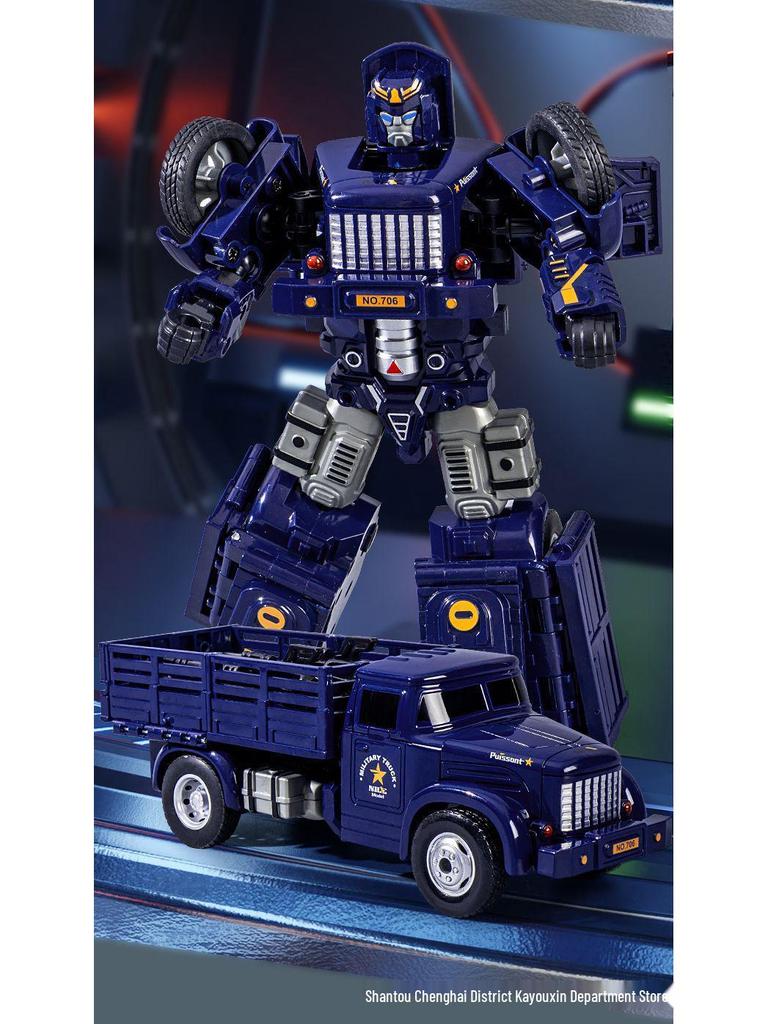 Transforming Robot Truck Toy: Inertial Transporter for Kids
