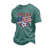 Men's Soccer Graphic Short Sleeve T-Shirt Loose Fit Casual Team Support Top