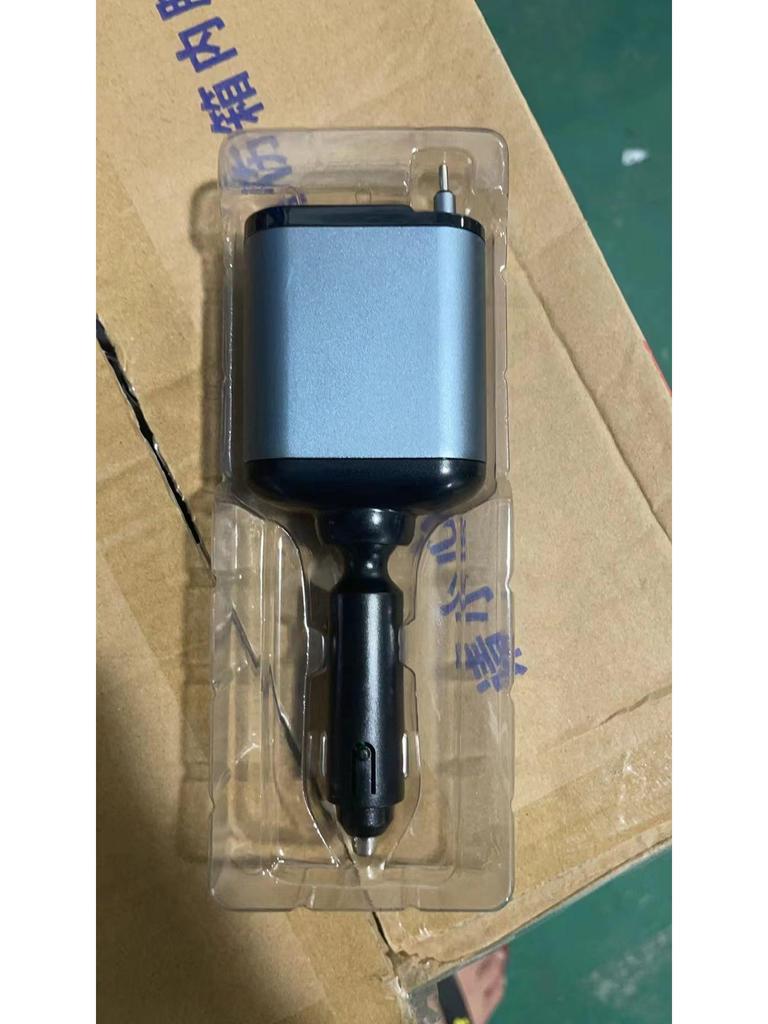 100W Digital Display Fast Charging USB Car Cigarette Lighter Splitter with Four Ports