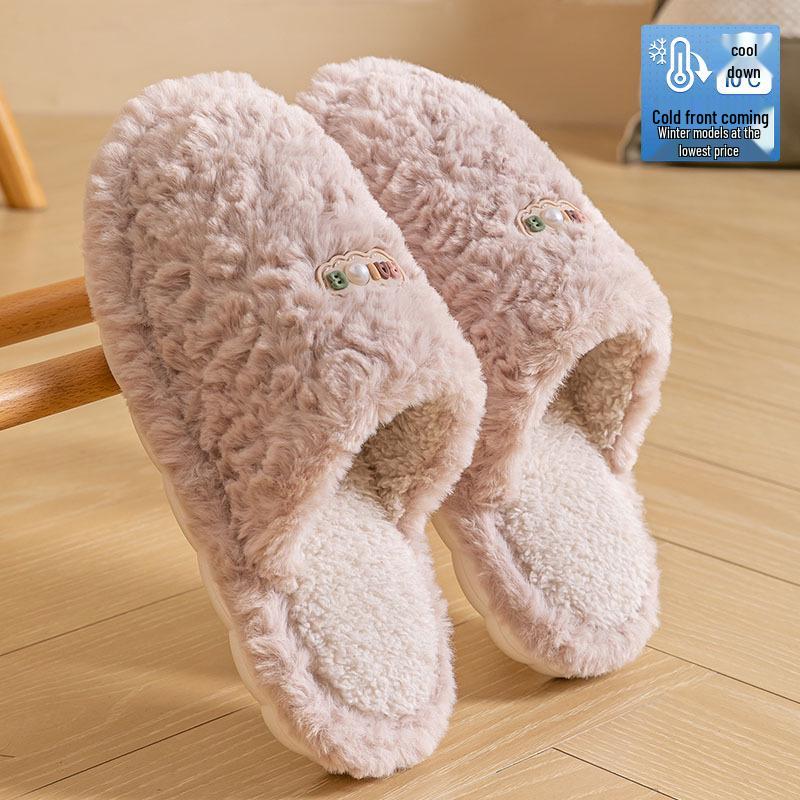 2025 Women's Plush Cotton Slippers, Non-Slip & Soft, Perfect for Autumn/Winter Indoor Use, Warm and Comfortable