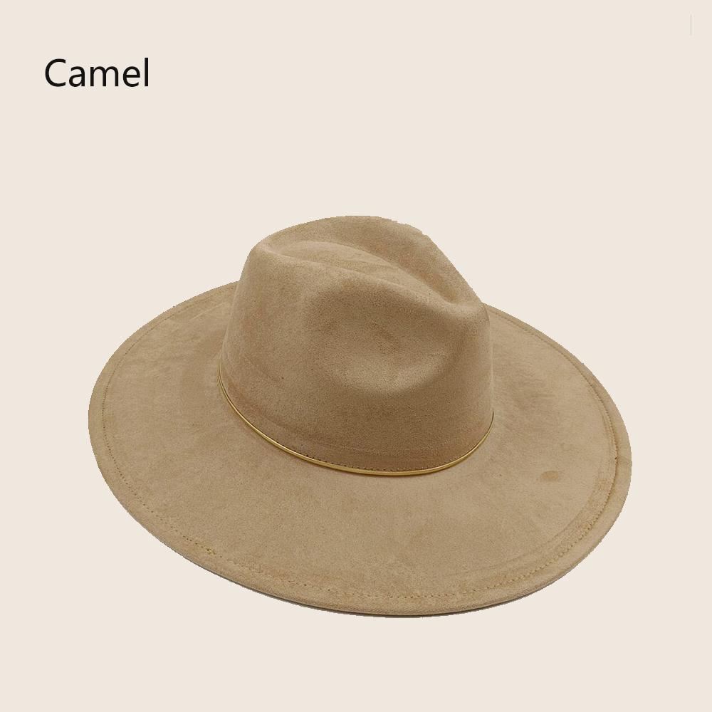 Suede Wide-brimmed Hat 9.5 Cm Brim Width Unisex Suitable for Jazz Hat Fedora Hat Church Hat Felt Hat Soft Felt Hat Panama Hat.