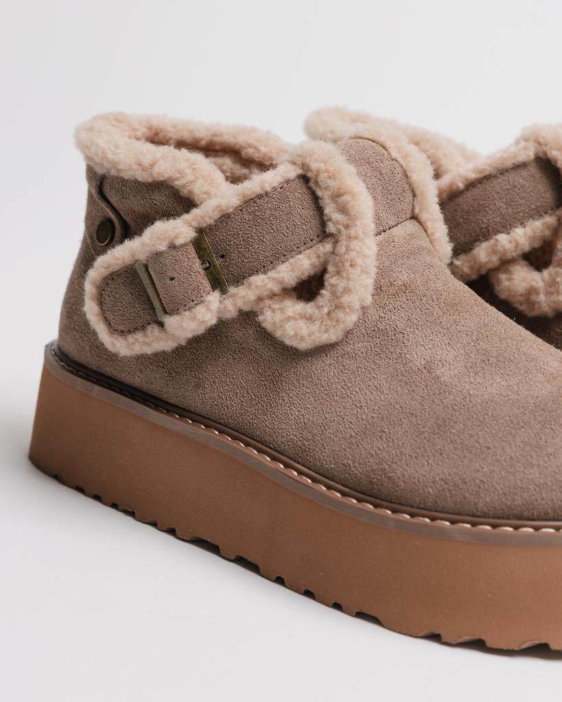 Uggs s přezkou Suny Liana 50900 36 béžové semiš vlna