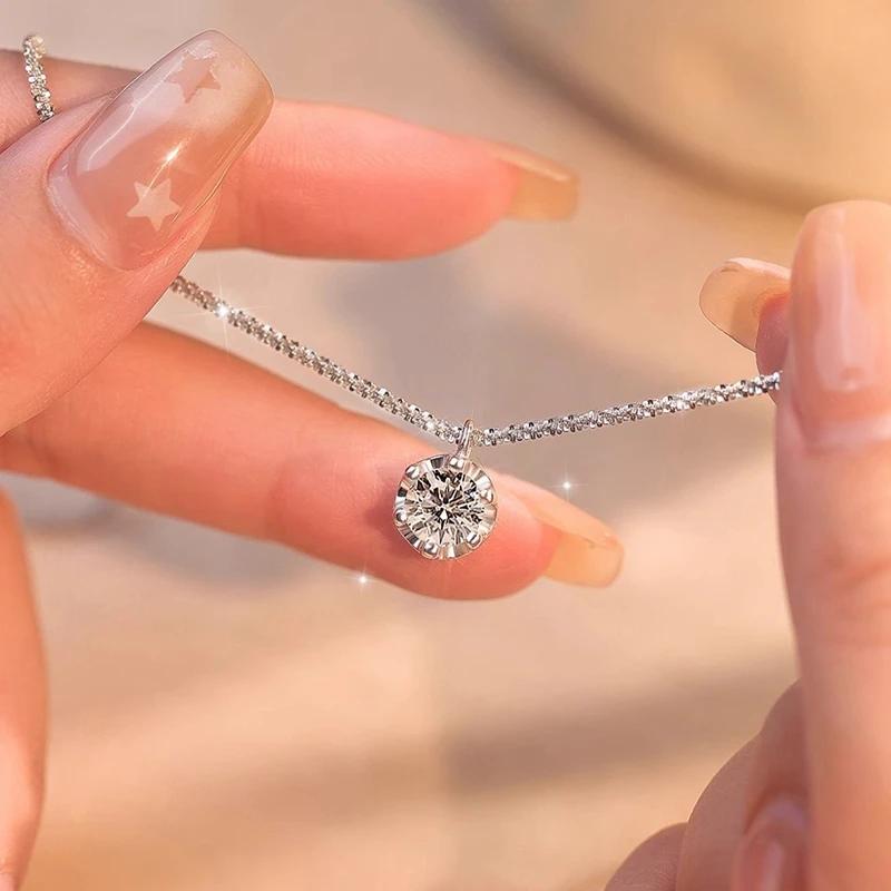 1Pc Exquisite Fashionable Necklace Zirconia Necklace for Women's Festival Party Jewelry Accessories Gift