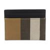 Burberry Check Color Block Design Canvas Card Holder Unisex Accessories Sand 80846451