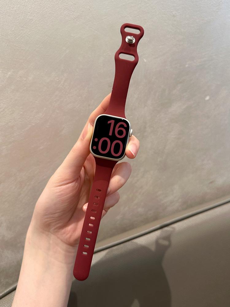 Slim Silicone Strap For Apple Watch Band 45mm 44mm 40mm 41 42-38mm sport bracelet iwatch series 8 7 se 3 4 5 6 9 10 ultra 2 49mm