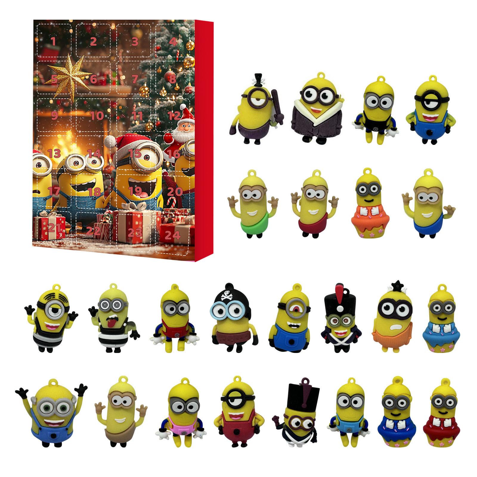 

Рождественский адвент-календарь содержит 24 подарка, рождественские милые фигурки кукольный адвент-календарь, рождественский календарь обратного отсчета с игрушками-сюрпризами One Size