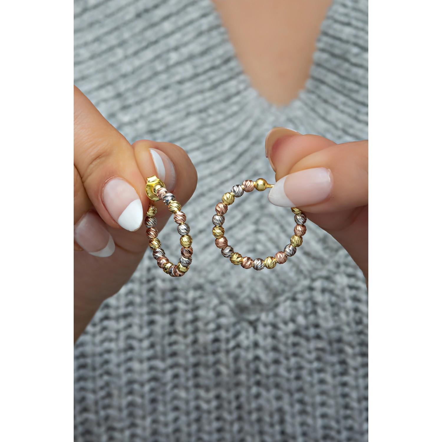 

Маленькие объемные серьги-кольца Dorica 925 пробы из серебра 20 мм