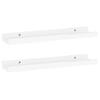 VidaXL Wall Shelves 2 Pcs High Gloss White 40x9x3 Cm