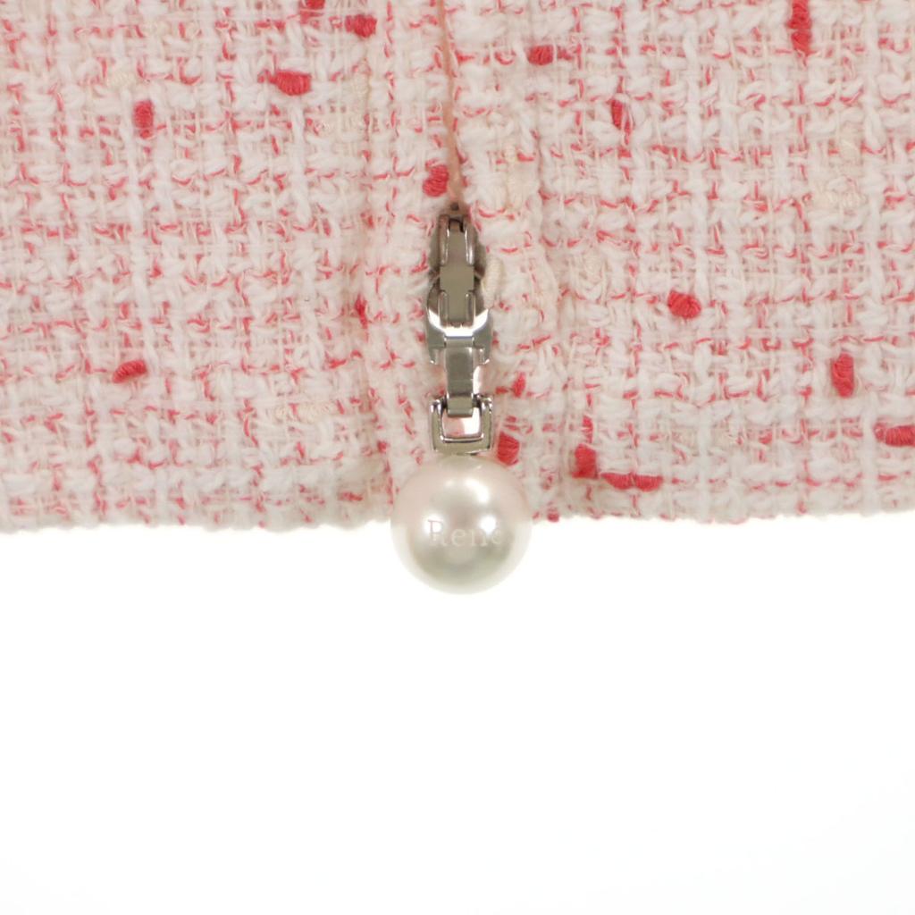 Unused Rene Made In Japan Five-quarter Sleeve Tweed Jacket 34 Pink Women Used