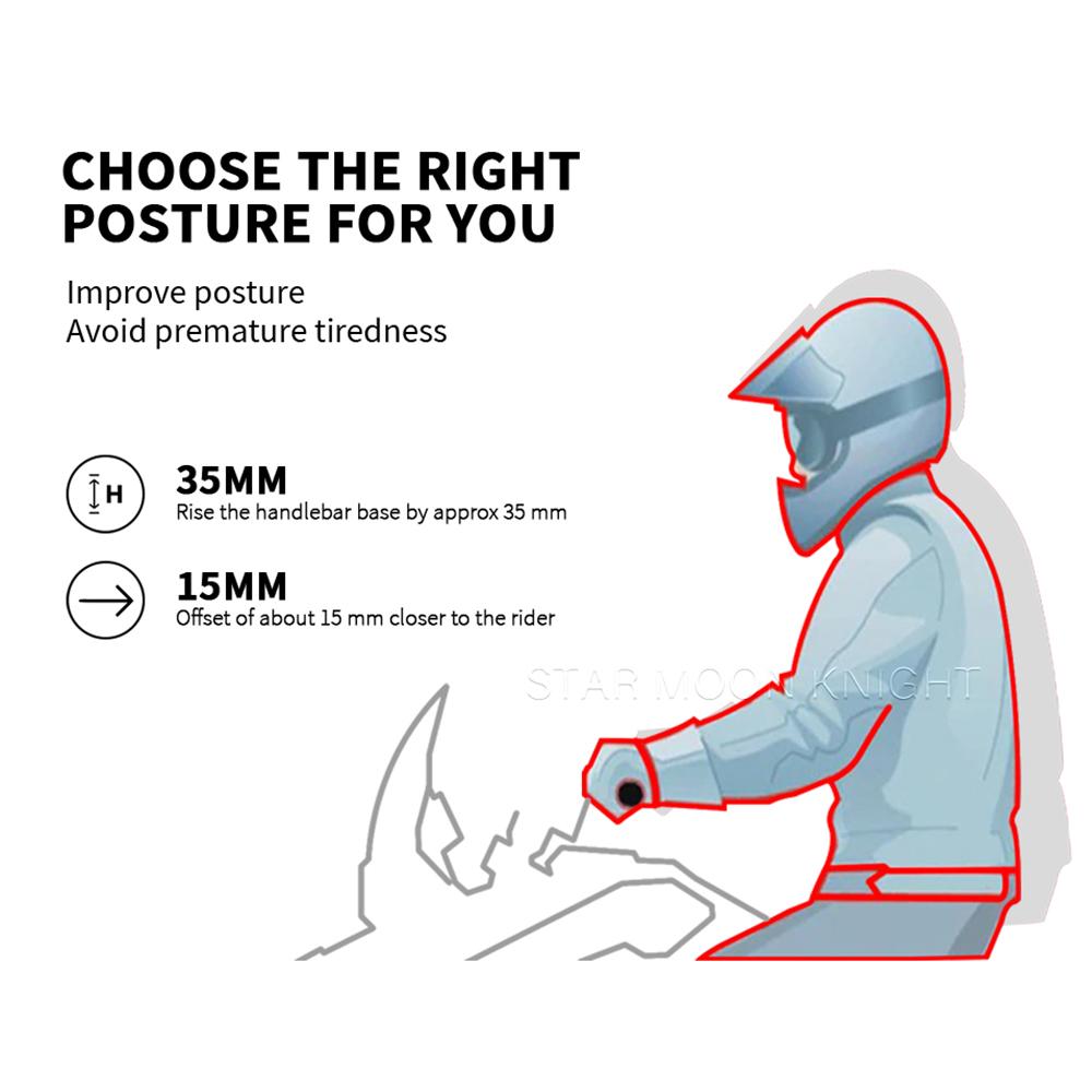 For Honda NT1100 NT 1100 2022 2023 2024 Handlebar Riser Clamp Adapter Handle Bar Height Lift Mount Motorcycle Accessories