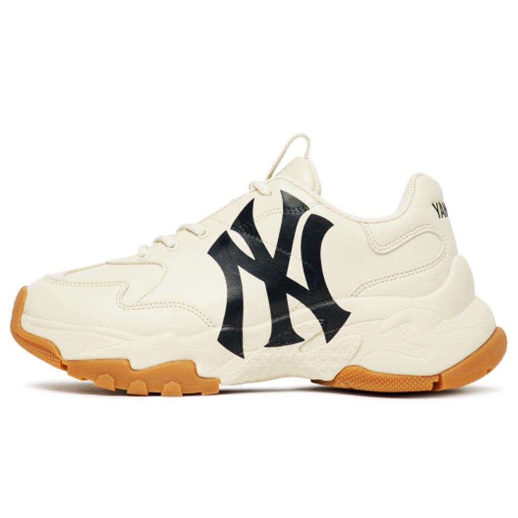 MLB Big Ball Chunky Abrasion Resistant Abrasion Resistant Low top Chunky Sneakers Unisex Brown White 3ASHBWS4N-50CRS(Team401-)