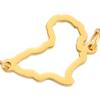 Africa Map Bracelet for Women Girls Gold Color Stainless Steel African Map Charms Link Chain Wrist National Jewelry Gift