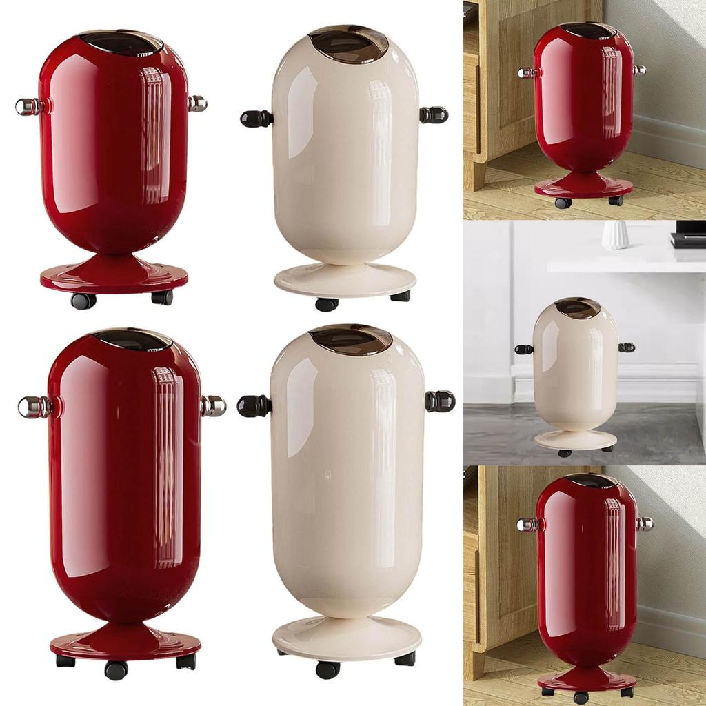 Pattumiera con Ruota Cestino RifiutiNordico Pattumiera Domestica Pattumiera ad Alto Piede per Bagno Camera da Letto Toilette Servizi Igienici Cucina