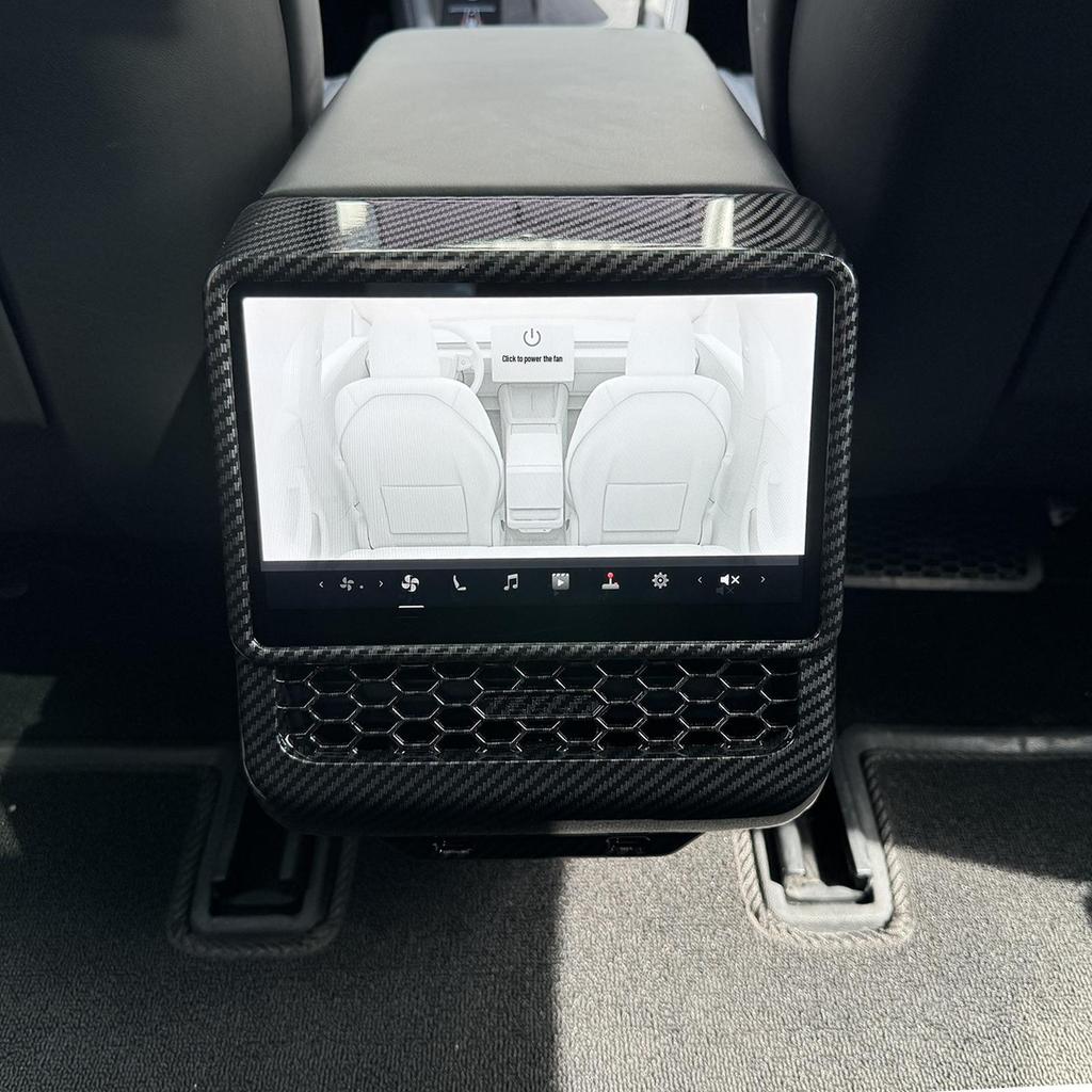 Compatible Upgrades for Model 3: Rear Air Vent, Screen, Rear Seat Anti-Kick Protectors, Interior Trim.