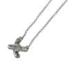TIFFANY&Co. Cross-stitch Necklace Pt950Platinum/diamond 3.85g Women Used
