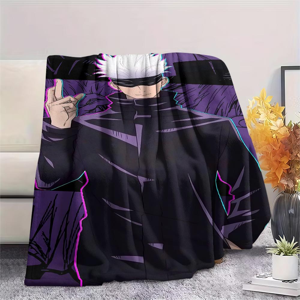 Jujutsu Kaisen Print Flannel Blanket,High quality Comfortable for All Seasons,Home Decor,Warmth and Comfort,Perfect for Christmas Gifts