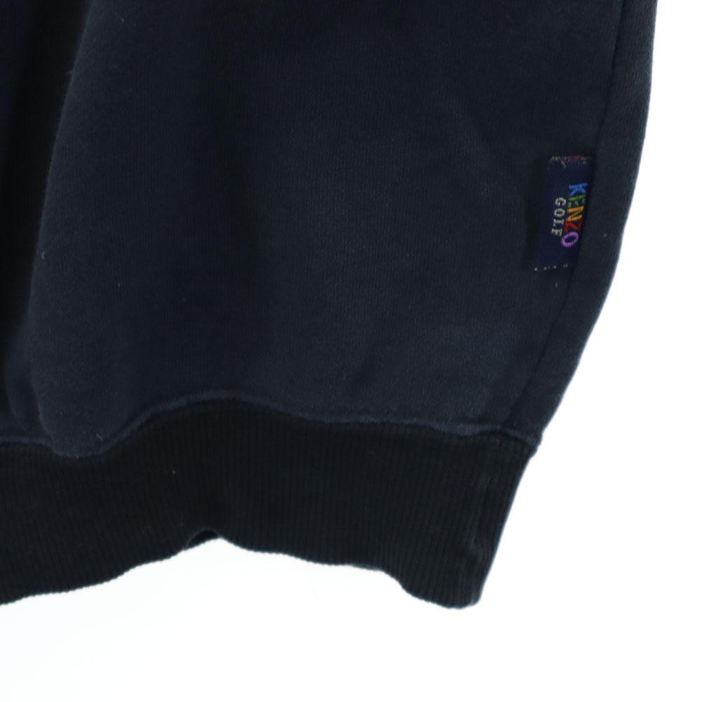 KENZO GOLF 90s Made in Japan Old golf Long sleeve sweat trainer 4 black Men's Used