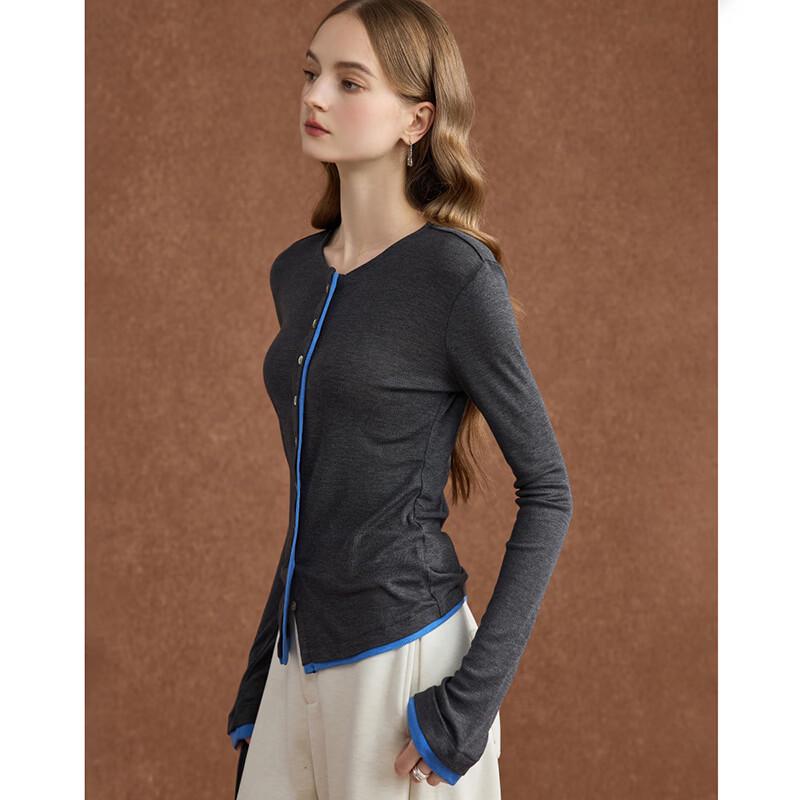 Wudao Women's Colorblock Knit Cardigan