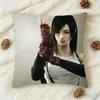 Games Figure Tifa Cloud Strife Double-Sided Printed Square Decorative Cushion Cover For Sofa Living Room Home Decor