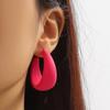 Popular Fashion Personalized Candy Color C-shaped Simple Ins Large Earrings European and American Exaggerated Versatile High-end Earrings