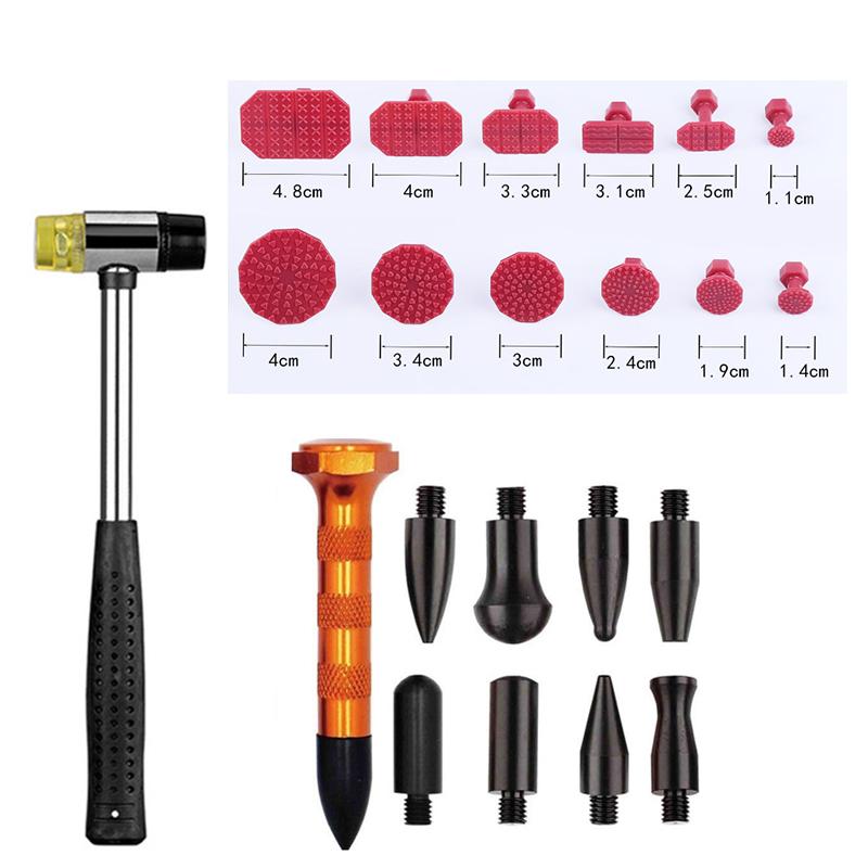 Professional Car Paintless Dent Repair Kit Tools Suction Cup Auto Dent Puller with Glue Puller Tabs Removal Tool for Vehicle Car
