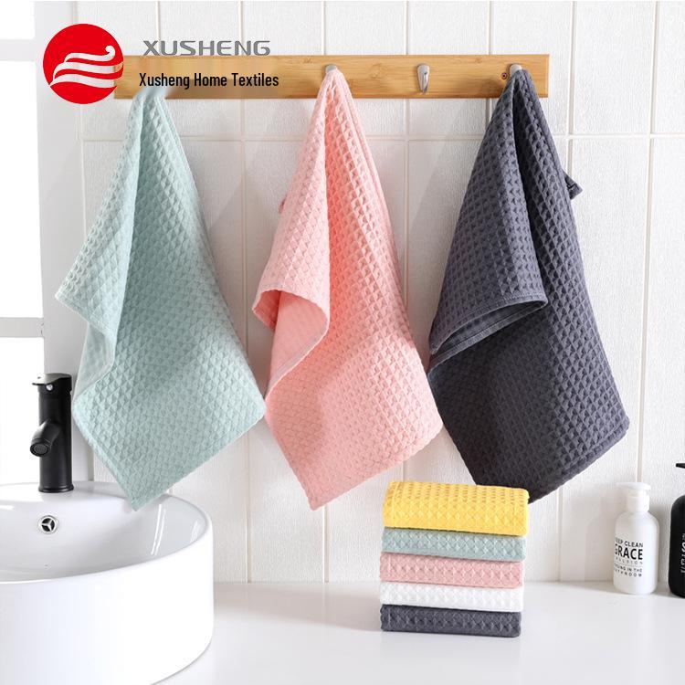 Luxurious Japanese Long-Staple Cotton Waffle Towel: Absorbent, Skin-Friendly, Zero Shedding Face Towel