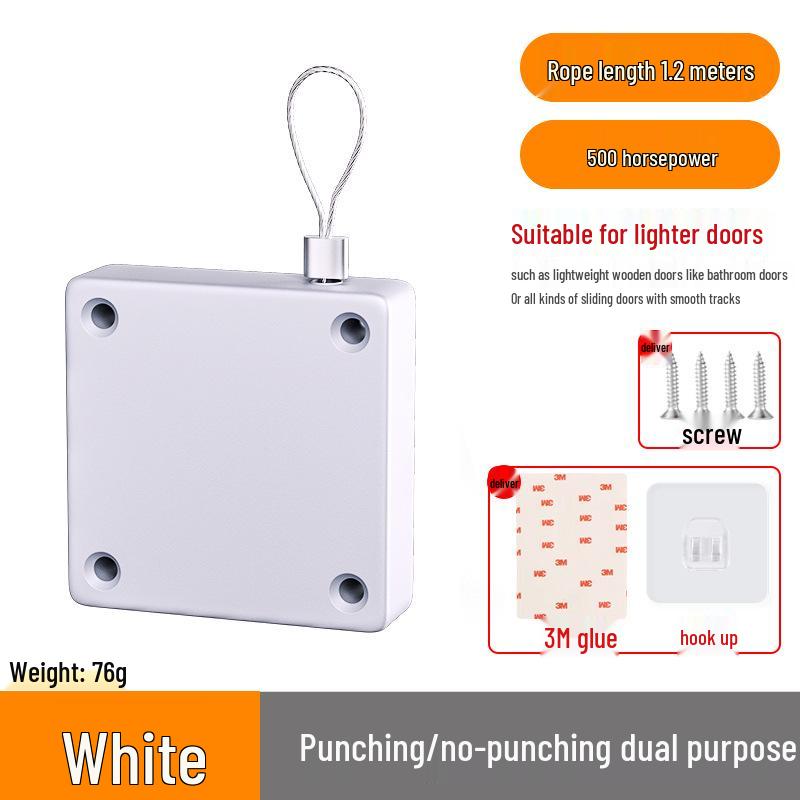 Silent Automatic Door Closer with Pull Rope for Sliding Doors 