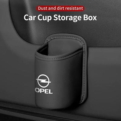 Autotür-Getränkehalter Rücksitz-Getränkehalter Leder-Aufbewahrungsbox für Corsa Astra Insignia Vectra Zafira Meriva Mokka