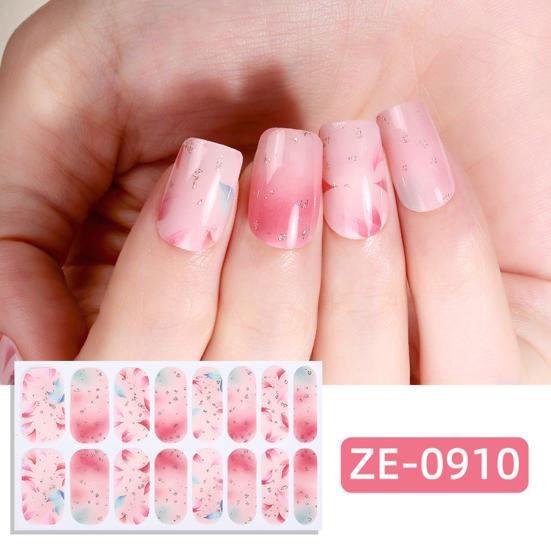Třpytivé gelové proužky na nehty s pilníkem Snadno se aplikují a odstraňují Samolepicí nálepka na nehty Decal pro ženy Domácí manikúra DIY Zábal na nehty