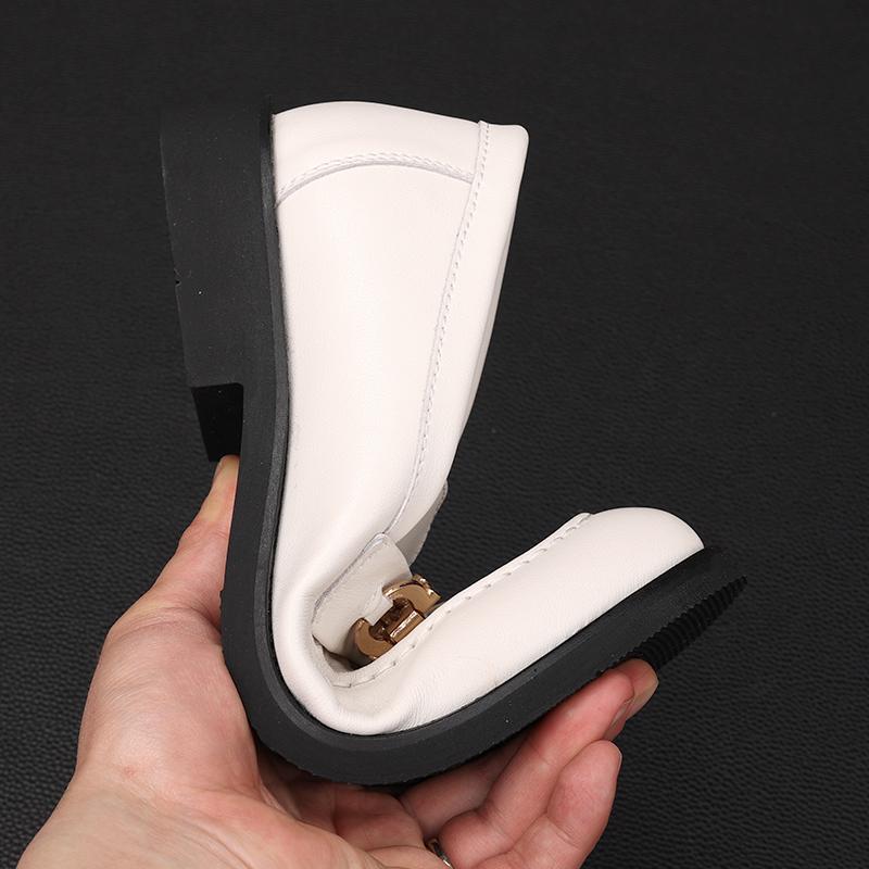 Novedad Zapatos de Vestir de Boda para Hombre con Botón de Metal Blanco Negro Zapatos Planos Casuales para Hombre Mocasines para Regreso a Casa Baile Zapatillas Hombre