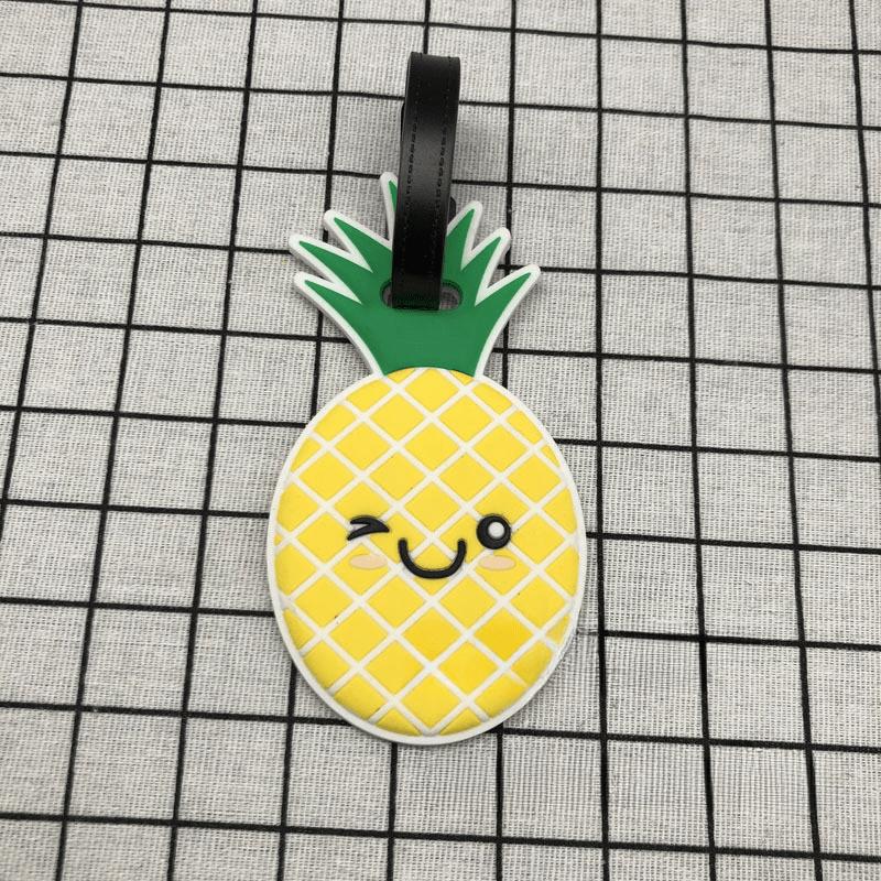 Fruit Cartoon Silicone Luggage Tag for Women/Men Suitcase ID Address Holder Boarding Tag Portable Label Travel Accessories