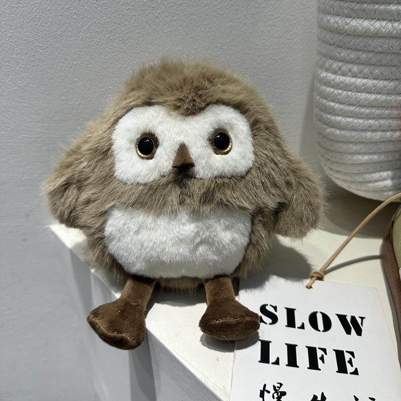 

Plush Doll Owl Toy Decoration Cute Design Photo Props Gift Soft Comfortable коричневый