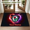 Crystal Velvet Square Rug Custom NameBlackburn Rovers FC Pattern Non Slip Home Floor Decor Rug